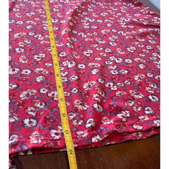 Free People Red Say Hello Floral Mini Dress SZ M Modern Boho - Picture 13 of 14